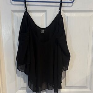 SHEIN Black Chiffon Camisole Top
